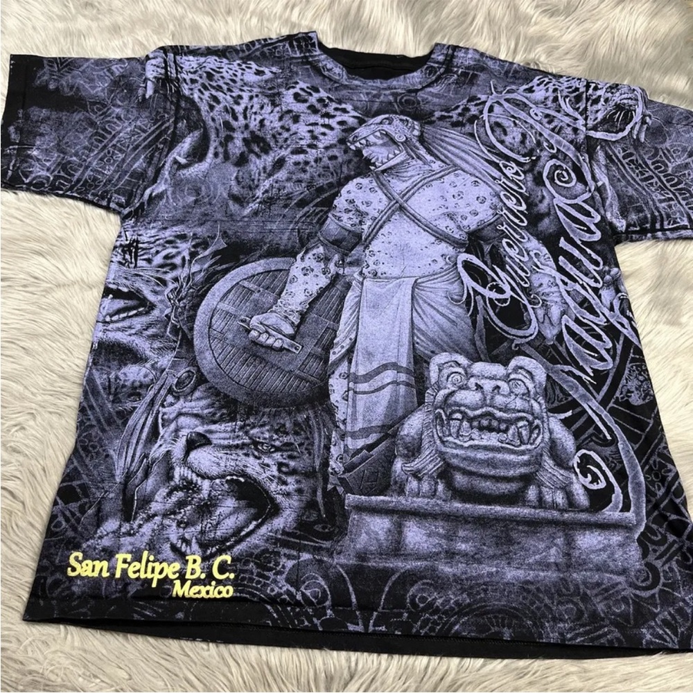 San Felipe Mexico AOP Warrior Print T Shirt